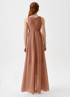 Azazie Lizette Junior Bronzer A-Line Pleated Chiffon Dress image6