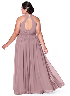Azazie Natasha Bridesmaid Dresses A-Line Pleated Chiffon Floor-Length Dress image11