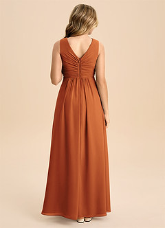 Azazie Skyla Junior Klä av A-Line i Chiffong Plisserad image2