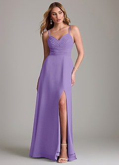 Azazie Terese Bridesmaid Dresses Tahiti A-Line Pleated Chiffon Dress image1