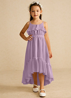 Azazie Karmen Flower Girl Dresses Wisteria A-Line Ruched Chiffon Dress image5