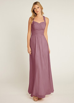 Azazie Claudia Bridesmaid Dresses Vintage Mauve A-Line Sweetheart Neckline Chiffon Dress image1