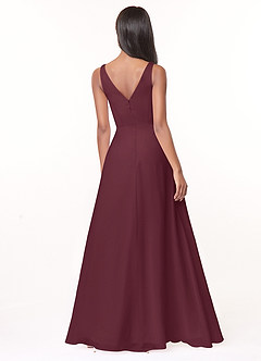 Azazie Nala Bridesmaid Dresses Cabernet A-Line Pleated Chiffon Dress image2