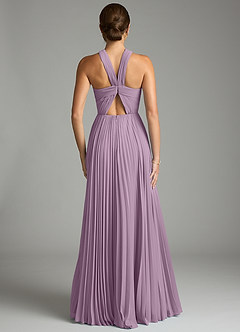 Azazie Afra Bridesmaid Dresses Wisteria A-Line Pleated Chiffon Dress image2