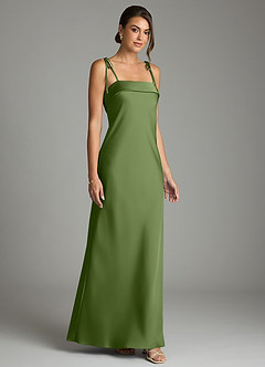 Azazie Ellia Bridesmaid Dresses Juniper Sheath Bow Stretch Satin Dress image3