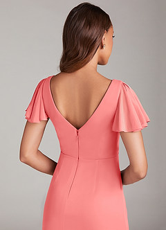 Azazie Soren Sprzedaż ostateczna Linia A Siatka Długość podłogi Sukienka image6