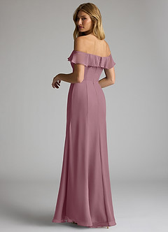 Azazie Sophie Bridesmaid Dresses Vintage Mauve A-Line Off the Shoulder Chiffon Convertible Dress image5