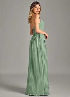 Azazie Becka Suknie dla druhen Linia A Bez ramiączek Szyfon Do ziemi Sukienka image5