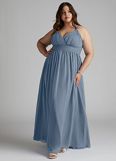 Azazie Ashia Final Sale Twilight A-Line Pleated Chiffon Dress image7