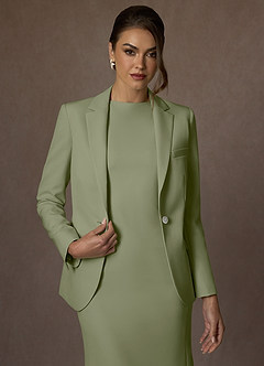 front Kennedy Pistache Vestido estruturado com elastano