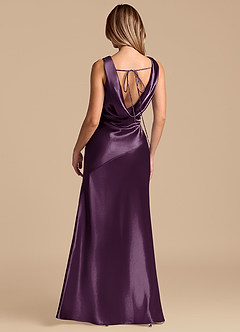 Azazie Rylina 신부 들러리 드레스 인어 메탈릭 새틴 바닥 길이 드레스 image6