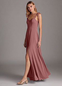 Azazie Marin Final Sale Black A-Line Sweetheart Neckline Stretch Chiffon Dress image3