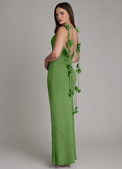 Azazie Kalico Bridesmaid Dresses Basil Mermaid Pleated Chiffon Dress image8