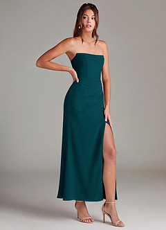 Azazie Leonis Bridesmaid Dresses Pine Mermaid Strapless Chiffon Convertible Dress image8