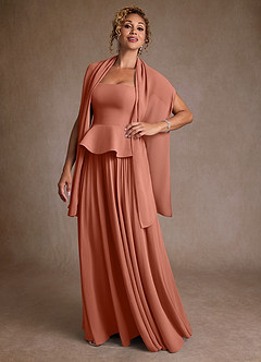 Azazie Josabeth Mother of the Bride Dresses MAI TAI A-Line Pleated Chiffon Dress image2