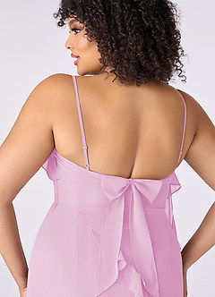 Barbie ♥ Azazie Vestidos de madrinha de casamento Vestir Rosa Doce de Chiffon de Bainha com Arco image8