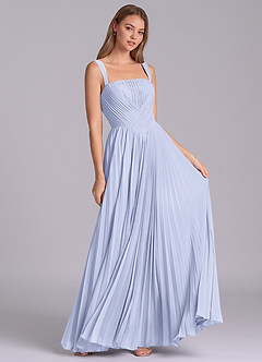 Azazie Mina Jurken voor bruidsmeisjes Jurk van Chiffon met A-Lijn Geplooid Lavendel image3