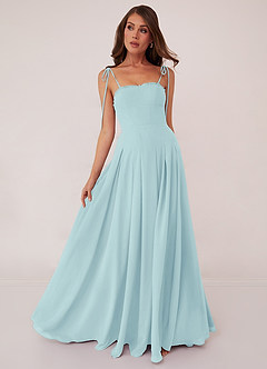 Barbie ♥ Azazie Final Sale Barbie Pink A-Line Pleated Chiffon Dress image1