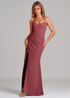 Azazie Emeria Suknie dla druhen Syrena Dekolt w kształcie serca Szyfon Do ziemi Sukienka image1