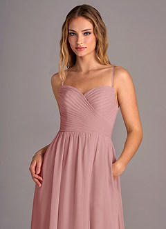 Azazie Joni Bridesmaid Dresses Dusty Rose A-Line Strapless Chiffon Convertible Dress image2