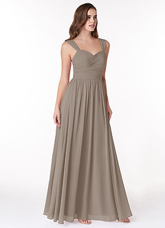 Azazie Zapheira Bridesmaid Dresses A-Line Ruched Chiffon Floor-Length Dress image3