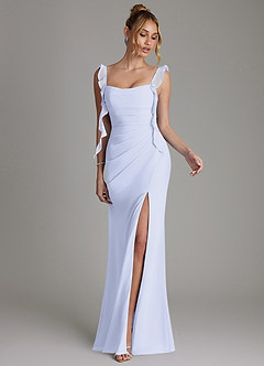 Azazie Jessamine Bridesmaid Dresses Lavender Mermaid Corset Chiffon Dress image4