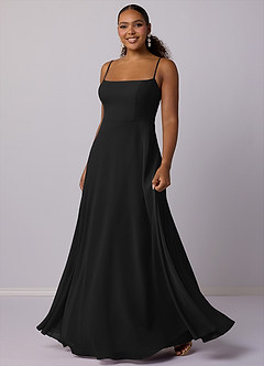 Barbie ♥ Azazie Bridesmaid Dresses Black A-Line Chiffon Dress image5