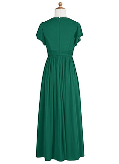 Azazie Mosley Junior A-Linie Gestreift Gittergewebe Kleid Smaragd image8