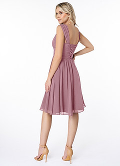 Azazie Angie Bridesmaid Dresses Vintage Mauve A-Line Corset Chiffon Dress image5