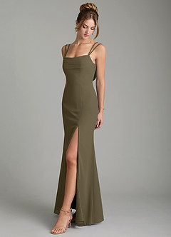Azazie Egypt Bridesmaid Dresses Willow Green Sheath Sweetheart Neckline Chiffon Dress image4