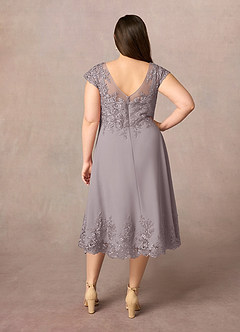 Azazie Terrano Mother of the Bride Dresses Dusk A-Line Scoop Lace Dress image9