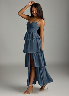 Azazie Kaiden Bridesmaid Dresses Neptune A-Line Sweetheart Neckline Chiffon Dress image4