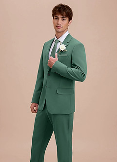 front Ethan Eucalyptus Refined Weave Suit Jacket