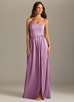 Azazie Calianna Bridesmaid Dresses Wisteria A-Line Off the Shoulder Stretch Satin Convertible Dress image8