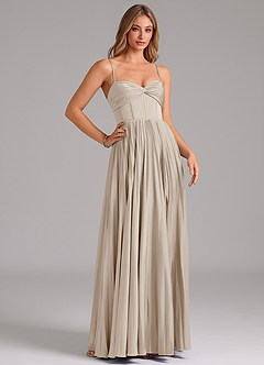 Azazie Tyla Bridesmaid Dresses Frost A-Line Sweetheart Neckline Stretch Satin Dress image3