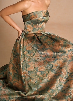 Céleste Vintage Teal Maxi Dress image6