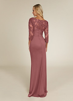 Azazie Alisondra Mother of the Bride Dresses Desert Rose Sheath Scoop Lace Lace Dress image4