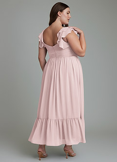 Azazie Anaya Bridesmaid Dresses Blushing Pink A-Line Sweetheart Neckline Chiffon Dress image13