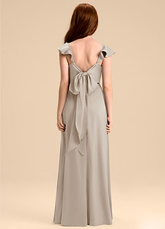 Azazie Everett Junior Jurk van Stretch Satijn met A-Lijn Boog Vorst image2