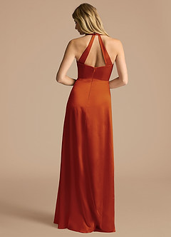 Azazie Janessa Final Sale Black A-Line Metallic Satin Dress image6