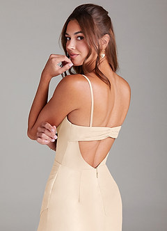 Azazie Leonis Bridesmaid Dresses White Alabaster Mermaid Strapless Chiffon Convertible Dress image4