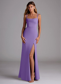 Azazie Callan Bridesmaid Dresses Tahiti Mermaid Pleated Chiffon Convertible Dress image3