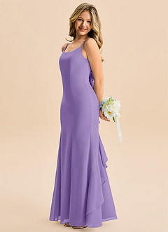 Azazie Lioren Junior Jurk van Chiffon met Zeemeermin Boog Tahiti image2