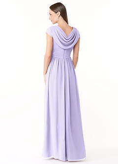 Azazie Organa Bridesmaid Dresses A-Line Pleated Chiffon Floor-Length Dress image4