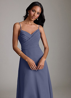 Azazie Kali Brudtärnklänningar Klä av A-Linje i Chiffong Plisserad Stormig image5