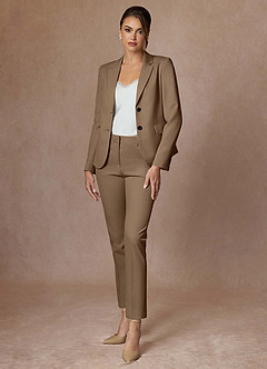 front Whitney Trufa Traje de pantalón largo de alto rendimiento con tejido refinado