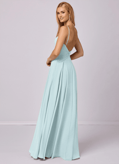 Barbie ♥ Azazie Bridesmaid Dresses Mist A-Line Chiffon Dress image4