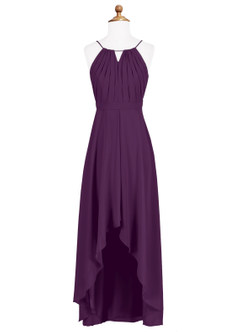 Azazie Oaklynn Junior Robe Trapèze en Mousseline de soie Plissée Grain De Raisin image6