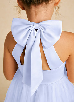 Azazie Dora Flower Girl Dresses Lavender A-Line Bow Tulle Dress image5