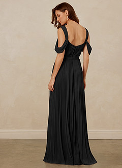 Christian Siriano Bridal for Azazie 1013 Bridesmaid Dresses Black A-Line Off the Shoulder Chiffon Dress image4